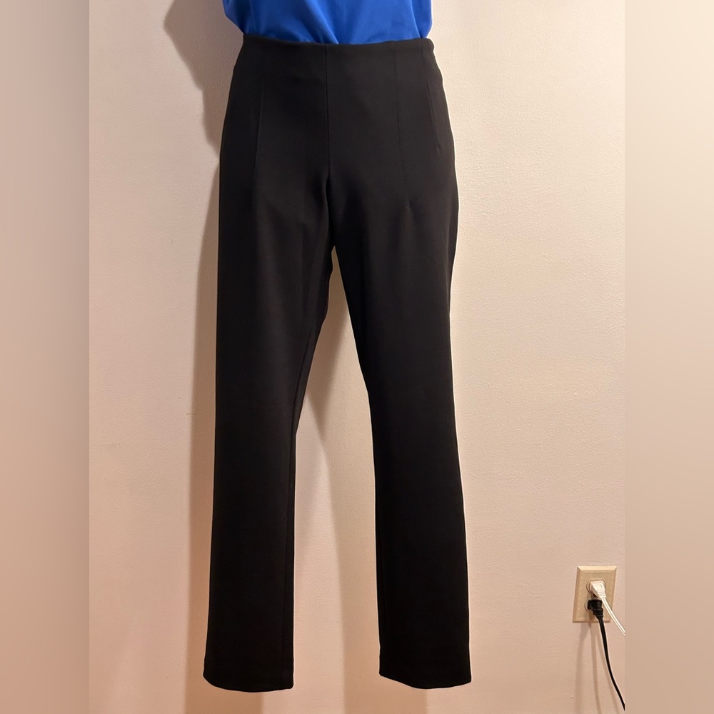 Calvin Klein Size 8 Black Career Trousers Side Zipper Minimalist